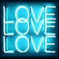 thumbnail image 2 of Carr, Hailey 12x12 Black Ornate Wood Framed with Double Matting Museum Art Print Titled - Neon Love Love Love AB, 2 of 4