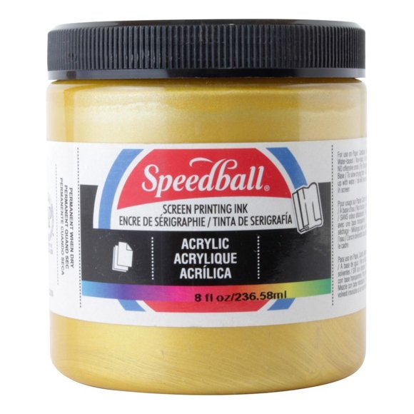 Tinta Acrílica Para Serigrafía Speedball dorado 236 ml