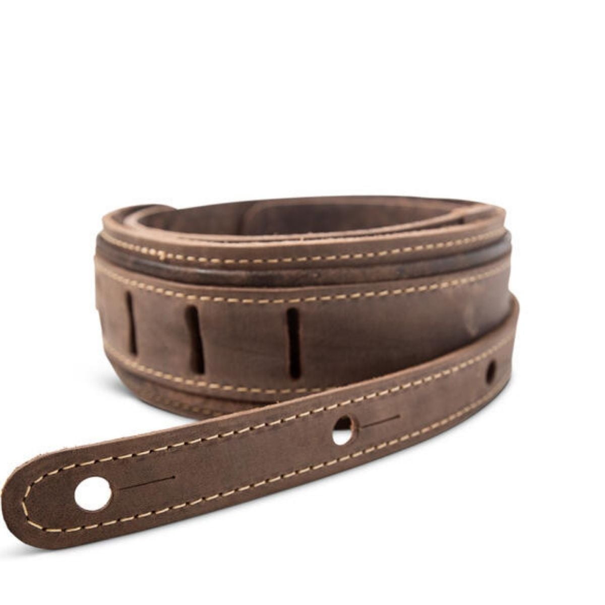 Taylor 2.5" Element Distressed Leather Guitar Strap - Dark Brown