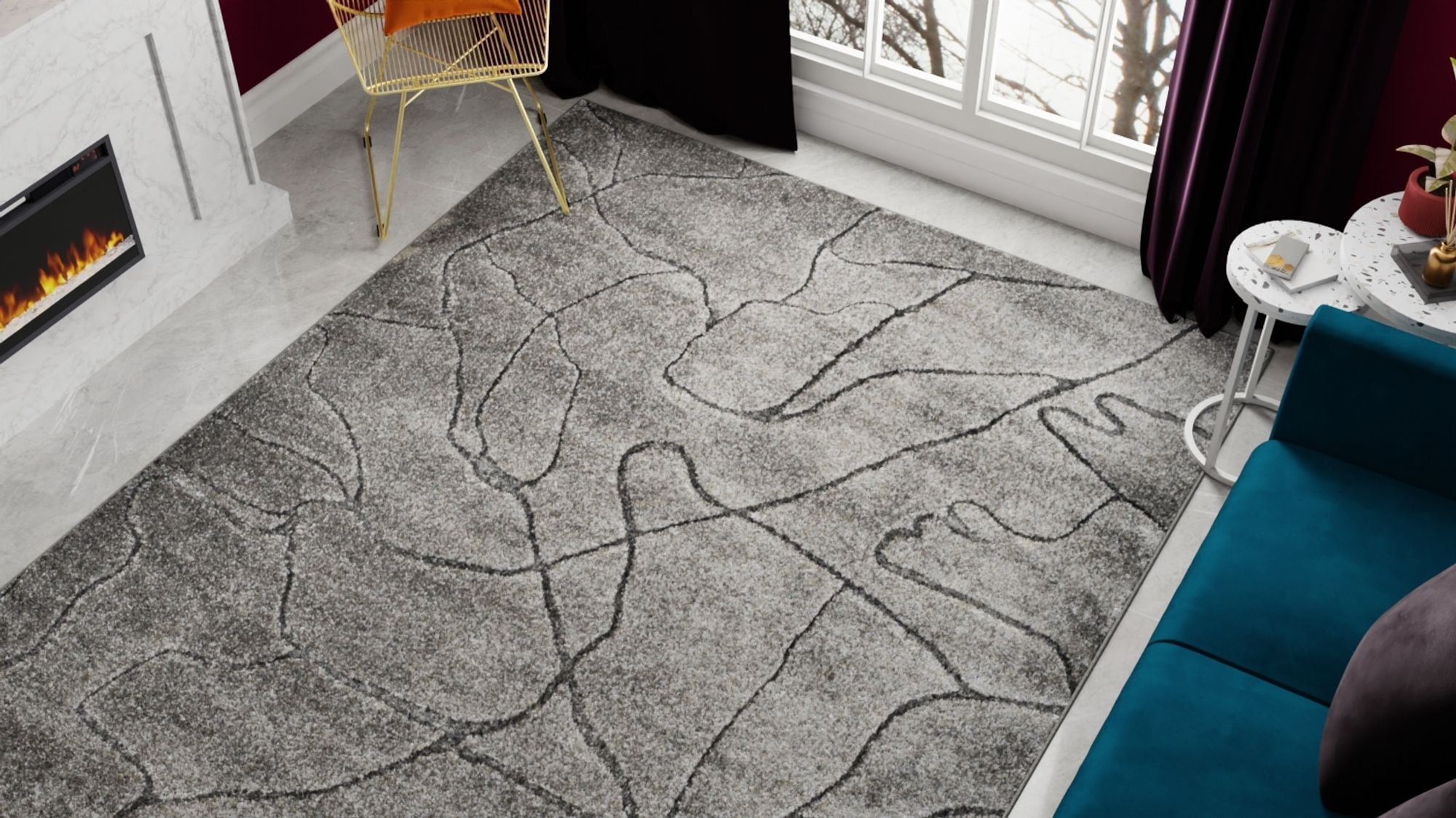 Rugs America Chanai CN20E Contemporary Geometric 5'0" X 7'0" Area Rug