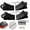 4PC-BLACK, variant on RV Trailer Wheel Wedges, Hard Plastic Tire Chocks with Handles for Camper Truck