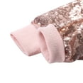 thumbnail image 7 of eczipvz Girls' Sequin Bomber Jacket with Pockets Lightweight Sparkle Long Sleeve Zipper Gradient Jackets for Kid (Pink,8 Years), 7 of 7