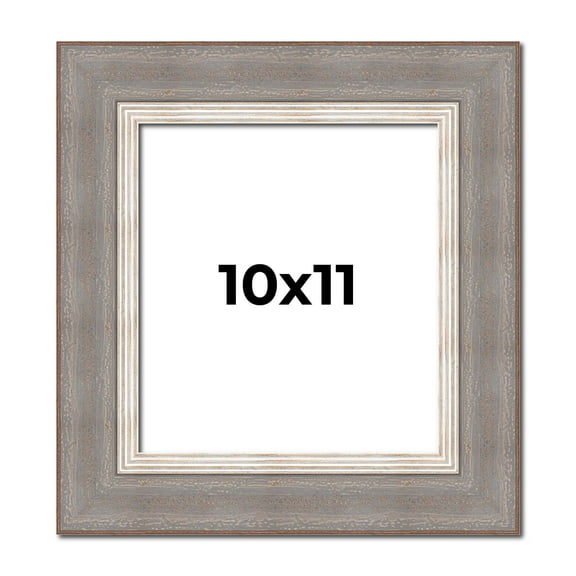 10x11 Frame Grey Real Wood Picture Frame Width 2.75 Inches | Interior Frame Depth 0.5 Inches |