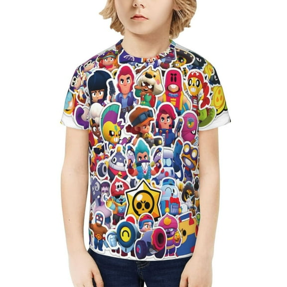 Brawl-Stars Adult teen Shirts Graphic T-Shirt Crewneck Short Sleeve Casual Tee Top