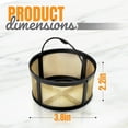 thumbnail image 4 of Panier Filtre Réutilisable 8-12 Tasses avec Fond en Maille Compatible avec Keurig K-Duo Essentials et K Duo Cafetières - Remplacement Permanent pour Filtres Mr Coffee Style Panier Doré Lot de 1, 4 of 7