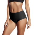 thumbnail image 2 of Women's Black High Waisted Bikini Bottoms Retro Basic Full Coverage Swimsuit Mid Waist Bathing Suit Bottom Swim Pants for Women Petite Women plus Size Swimwear Cover up Swim Pants plus Size Maternity, 2 of 7