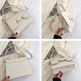 thumbnail image 3 of Sac à Main Élégant et simple Rétro à une Épaule, Sac Bandoulière en Similicuir, Petit Sac Carré à Rabat, 3 of 5