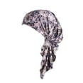 thumbnail image 4 of Yubnlvae Chemo Headwear for Women, Women India Muslim Elastic Turban Print Long Tail Hat Head Scarf Wrap Chemo Caps Headwear, 4 of 4