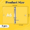 Image Notebook With Transparency 3 Pack A6 Clear PVC Binder Transparent Soft 6 Ring Binders Notebook ...