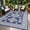 Dark blue/white, variant on GlowSol Outdoor Rug 9x18 Persian Diamond Reversible PP Woven Mat, Bohemian Terracotta Patio Carpet with Vintage Floral Motif for Patio Deck Garden Camping Poolside,Black Gray