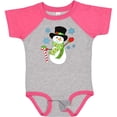 thumbnail image 3 of Inktastic Christmas Snowman in Top Hat with Candy Cane Boys or Girls Baby Bodysuit, 3 of 5
