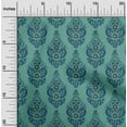 thumbnail image 1 of oneOone Viscose Chiffon Dusty Teal Green Fabric Leaves & Floral Block Quilting Supplies Print Sewing Fabric By The Yard 42 Inch Wide, 1 of 4