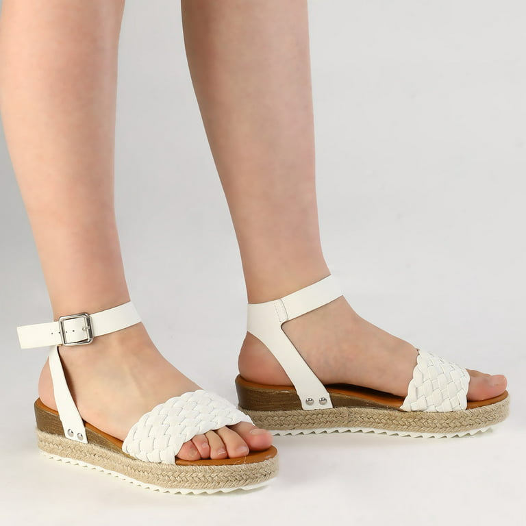 mysoft Women's Platform Sandals Ankle Strap Open Toe