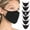 Black (6 Packs), variant on Fashion Washable Soft Cotton Adults Unisex One Size Face Covering Mask - White (Single)