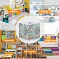 thumbnail image 5 of Foldable Fabric Storage Bin Home Cubes Clothing Organizer Bins Large Collapsible Box Basket for Home Organizer Intricate Blue Shape, 5 of 7