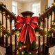 thumbnail image 4 of MTBLYS Lazos para árbol de Navidad para decoración | Adornos navideños de tela grandes|Lazos festivos colgantes para guirnaldas|coronas|fiestas y decoración del hogar, 4 of 5
