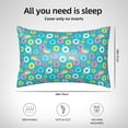 thumbnail image 6 of KLL Donut Pattern Silk Pillowcase for Hair and Skin Standard Size 20"X 30" Soft Breathable Pillow Covers for Sleeping, 6 of 8
