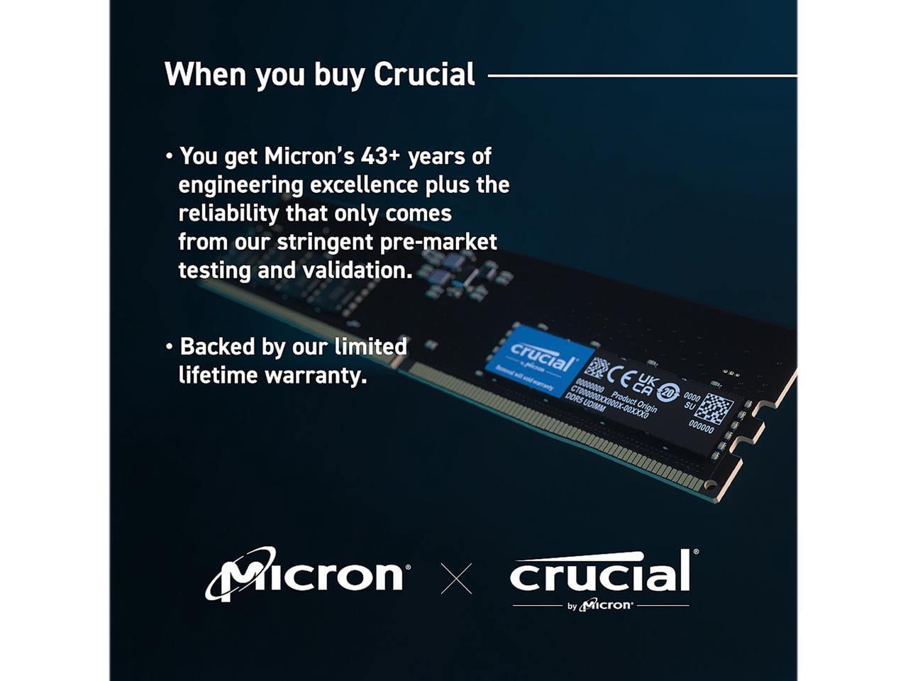 Micron 16GB (2 x 8GB) DDR5 SDRAM Memory Kit - Walmart.com