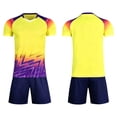 thumbnail image 4 of JAJAHO Boys Athletic Shorts Set Kids 2 Piece Performance Gym Summer Outfits V Neck Short Sleeve T Shirts And Shorts Basketball Football Sets, 4 of 4