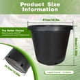 thumbnail image 5 of 5-Pcs Black 15 Gallon Circular Seedling Pots Plastic Plant Pots Seedling Cups Nursery Pots Plant Containers, 5 of 7