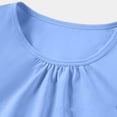 thumbnail image 6 of QNANSPI Girls Casual T Shirts, Short Sleeve Shirts for Girls, Solid Color Petal Sleeve Shirts Girls Plus Sizes Summer Casual Crewneck Short Sleeve Tops 5-15 Years, 6 of 7