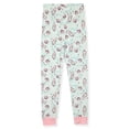 thumbnail image 2 of Sleep On It Girls 4PC Bamboo Snug Fit Pajama Sets ,Aqua ,7, 2 of 5