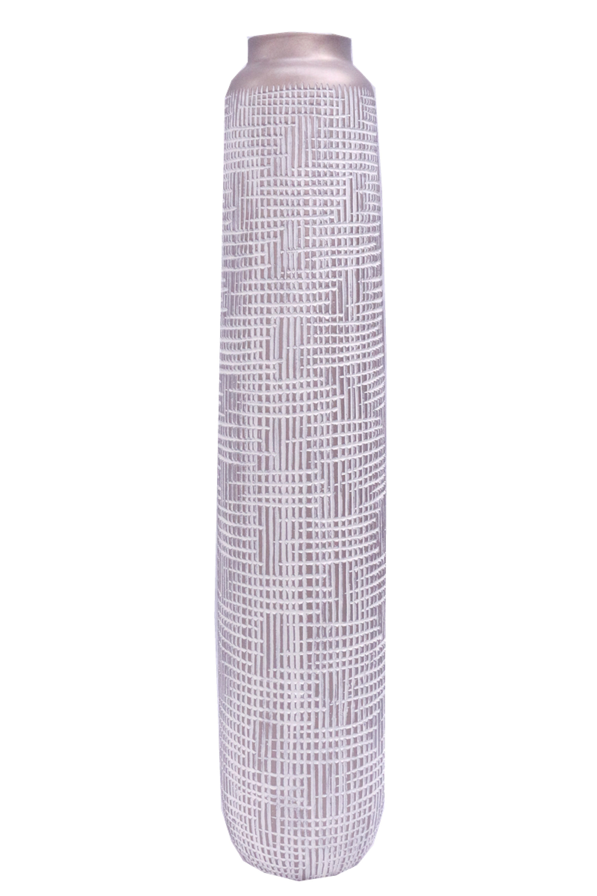 Elements 30 Inch Gold Wash White Linen Resin Decorative Vase Walmart Com Walmart Com
