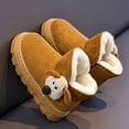 thumbnail image 4 of YMNXA Big Boys Girls Booties Non Slip Solid Color Cartoon Detail Soft Sole Plush Warm Comfortable Shoes For Daily Wear Yellow 6.5-7 Years, 4 of 9