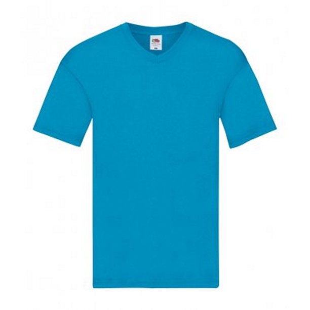 Fruit Of The Loom - Camiseta de cuello en V modelo Original para hombre (Azure)