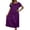 j8-Dark Purple, variant on LIIPEE Womens Summer Nightgown Casual Short Sleeve Lace Sleep Dress Ladies Cozy Sleepwear