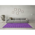 thumbnail image 3 of Ahgly Company Indoor Square Solid Purple Modern Area Rugs, 3' Square, 3 of 4