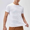 thumbnail image 7 of SCSAlgin Man Solid Color Breathable Sports Running Fitness Training Short Sleeve Round-Neck Top T-shirt, 7 of 7