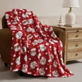 thumbnail image 4 of Hallmark Red Santa Plush Throw, 50" x 70", 4 of 4