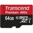 thumbnail image 1 of Transcend 64GB microSDXC Class 10 UHS-I 400x memory card., 1 of 3