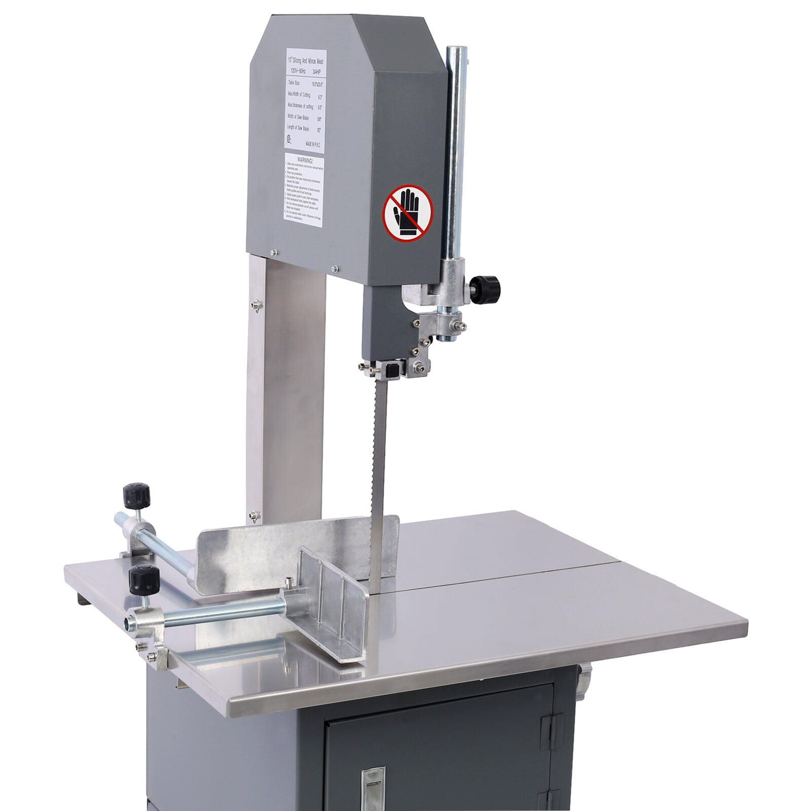 2-in-1 Commercial Butcher Band Saw and Sausage Stuffer , Machine Slicer Meat Bone Sausage Carne,