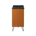 thumbnail image 3 of Sink Vanity Cabinet, Cherry White Black, Wood, Mid Century Hotel Bedroom Bathroom, Modern Contemporary HB34098, 3 of 10
