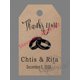 thumbnail image 1 of Etiquetas de papel Kraft personalizadas, etiquetas perforadas con texto y logotipo, para recuerdo de boda, 100 unidades, 1 of 4