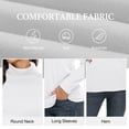 thumbnail image 5 of Asklazy Women's Turtleneck Sweater Long Sleeve Cozy Warm Casual Lightweight Soft Pullover Jumper Tops,US Size,Pure White,S, 5 of 8