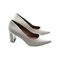 thumbnail image 6 of ALFANI Womens White Cushioned Comfort Jensonn Pointed Toe Block Heel Slip On Leather Pumps Shoes 10 M, 6 of 6