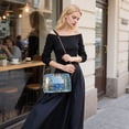 thumbnail image 5 of FORMRS Women Crossbody Purse with Chain Strap Vegan Leather Shoulder Handbag, Sea Window, 5 of 7