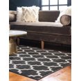 thumbnail image 4 of Unique Loom 3115912 5 x 8 ft. Philadelphia Trellis Rectangular Rug, Black, 4 of 10