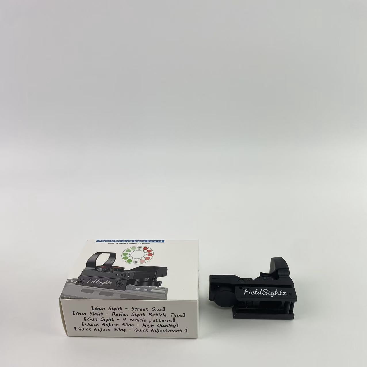 FieldSightz Sighting mirors for guns,Red Green Dot Gun Sight Scope Reflex Sight 1.25" Wide