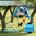 thumbnail image 3 of Upgraded Dog Tie Out Cable for Camping, 100FT Portable Trolley System for 2 Dogs, Knot-a-Hitch Dogs Hitching System up to 250lbs, Dog Runner for Yard Camping Training Running Hiking Outdoor, 3 of 6