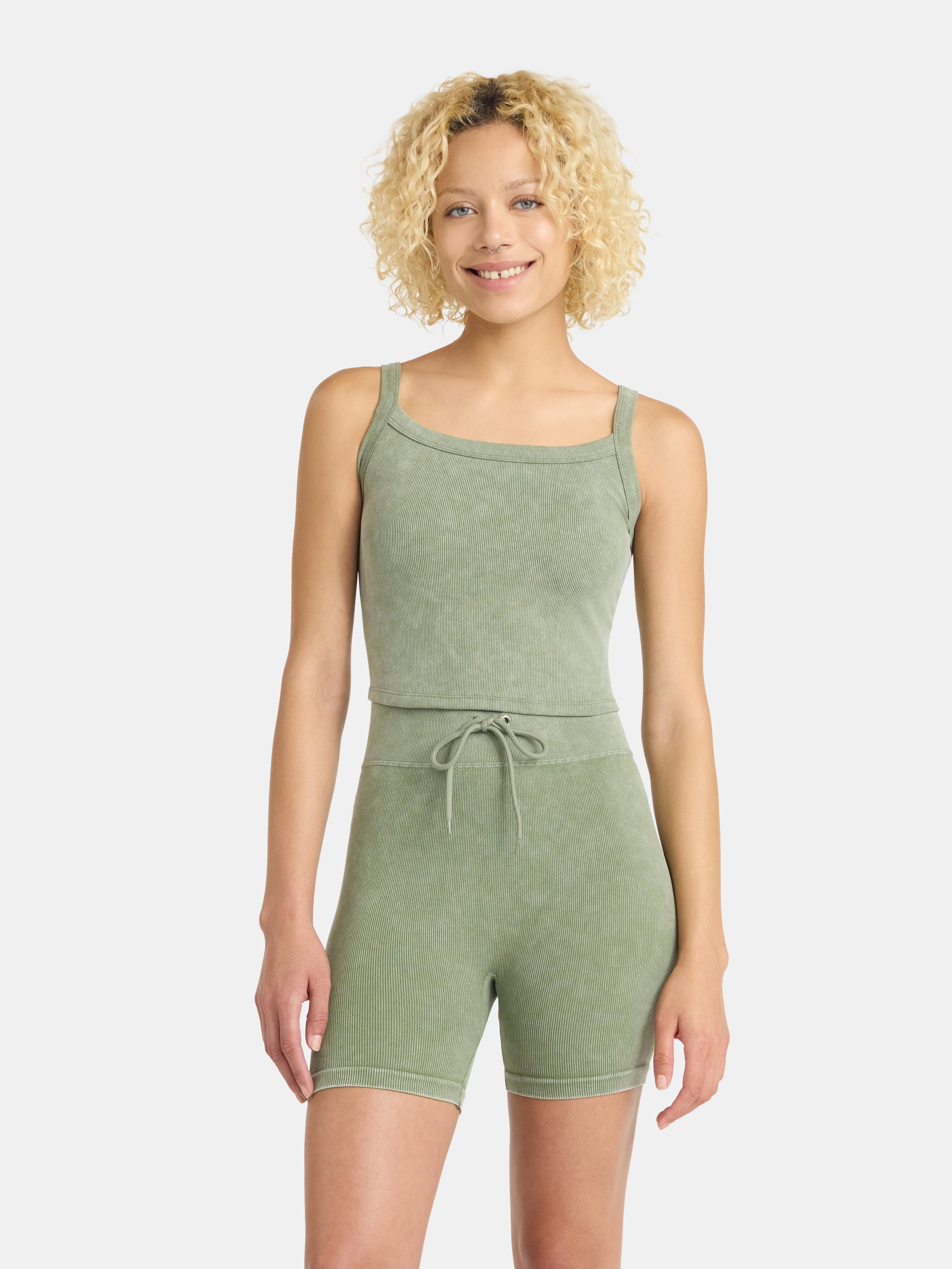 No Boundaries Jacquard Terry Cloth Tube Top and Shorts Set, 2