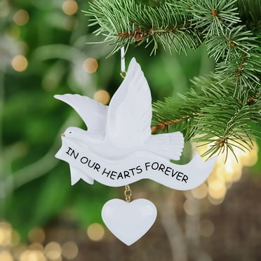 Maxora Personalized Ornaments Customized Christmas ornament In Our Hearts Forever Free Customize