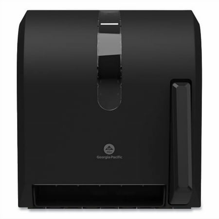 Hygienic Push-Paddle Roll Towel Dispenser, 13 X 10 X 14.4, Black | Bundle of 2