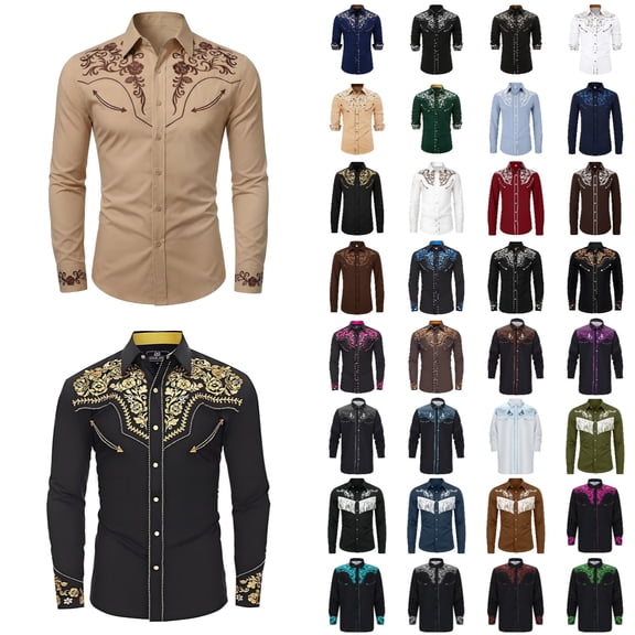 VeFlora Western Shirts for Boy, Cowboy Long Sleeve 3D Print Country Shirts Casual Work Slim Fit Button Down Outfits(Khaki2/4-5 Years)