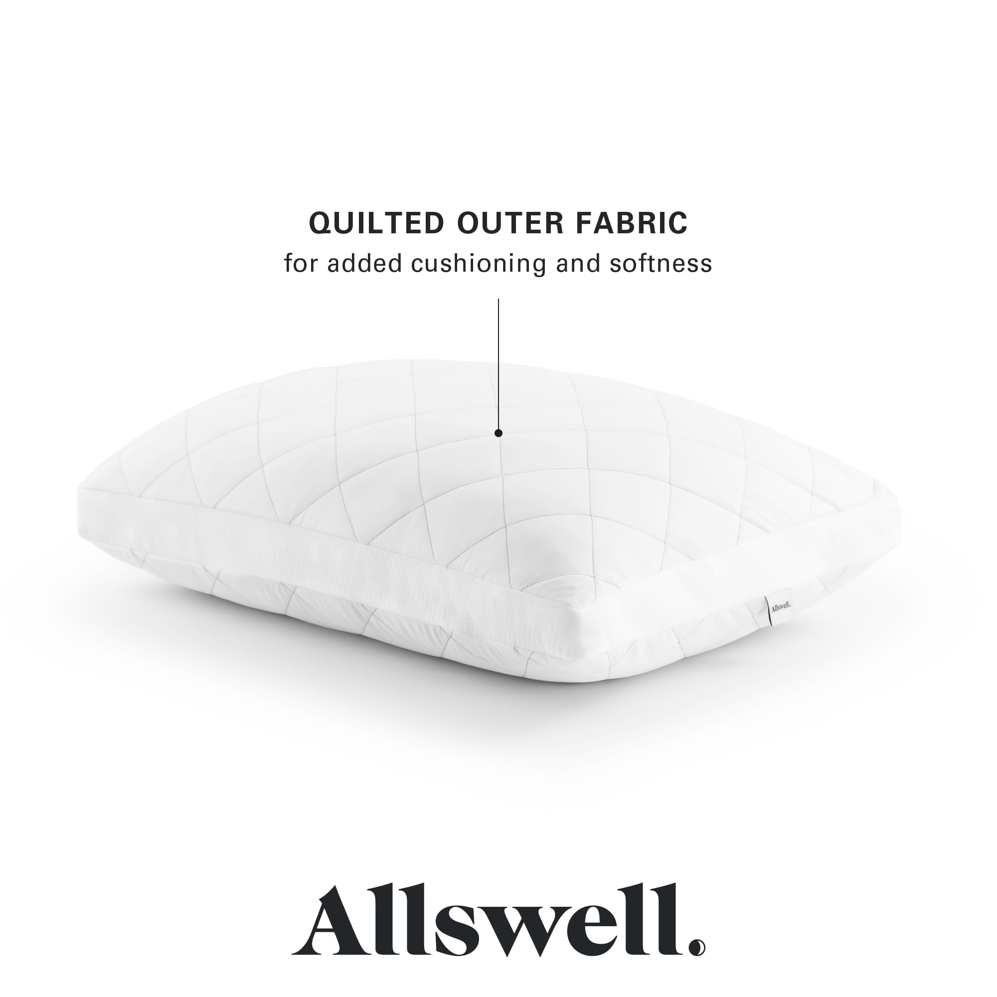 Allswell Cool Lux Bed Pillow with Cooling Cover, Standard/Queen, 2 Pack