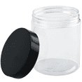thumbnail image 5 of Tyeign 24-Pack Pet Clear Plastic Jars with Black Lids, Wide-Mouth Food-Grade Containers for Spices Crafts Pantry, Reusable Bpa-Free Storage Set for Meal Prep & Diy Gifts, Black Lid Plastic Jar*24, 5 of 7