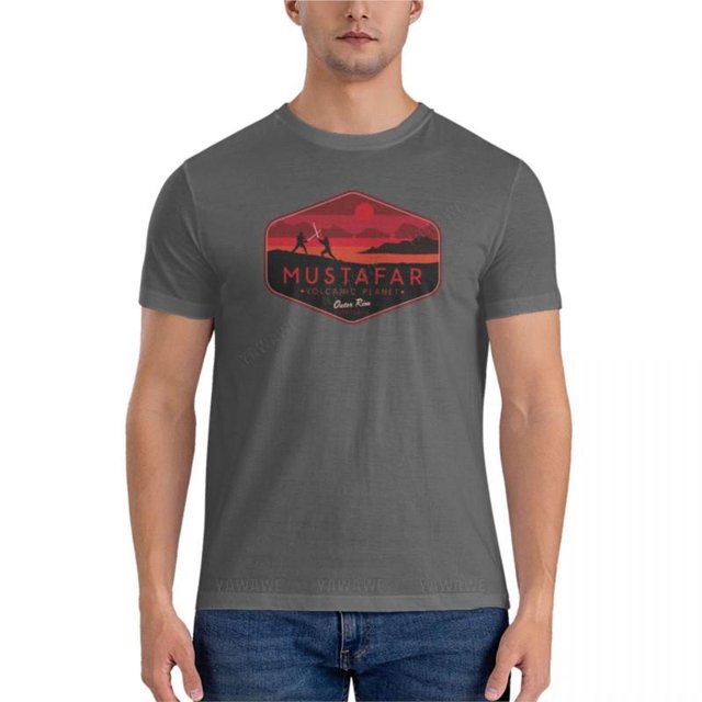 Camiseta clásica Mustafar para hombre camisetas de algodón para hombre camisetas de manga corta